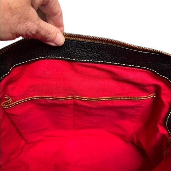 Dooney & Bourke Black and Brown Leather Satchel - Picture 13 of 13